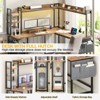 Aheaplus L Shaped Gaming Desk with Led Light & Hutch, Reversible Home Office Desk - 4 of 4