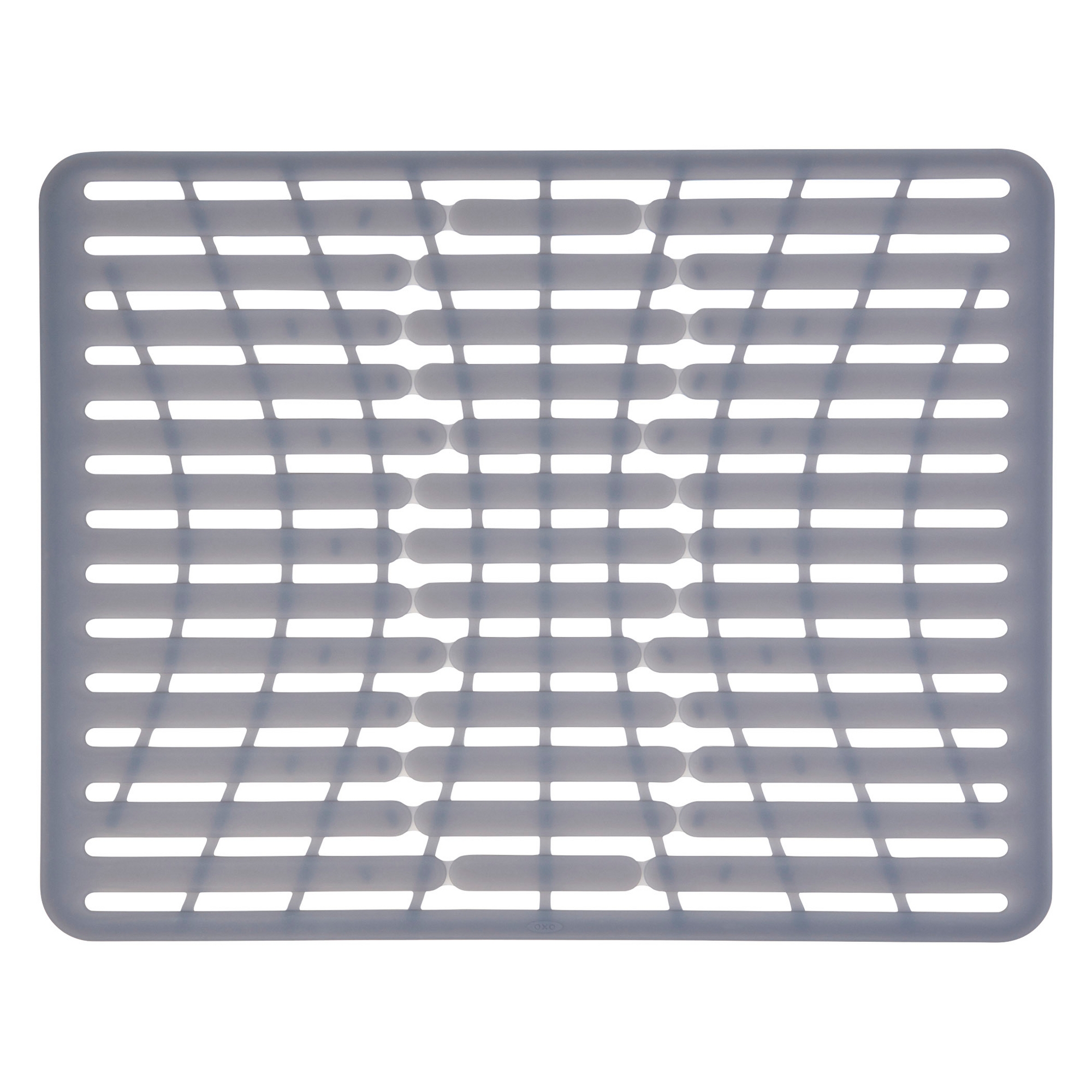 OXO 16.3" x 12.8" Silicone Sink Mat Gray: Kitchen Sink Protector & Dish Drying Rack