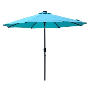 9 ft. Aluminum Market Umbrella with Solar Powered Lights - 1 of 1