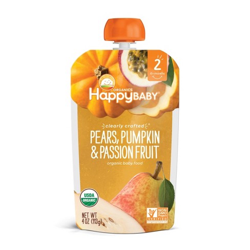 Factuur Schrijft een rapport Bang om te sterven Happybaby Clearly Crafted Pears Pumpkin & Passion Fruit Baby Food Pouch -  4oz : Target