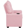 LOVMOR Kids Recliner Chair, Kid Upholstered Couch with Cup Holder, Footrest&Backrest, Toddlers Velvet Recliner w/ Headrest&Footrest - 3 of 4