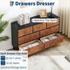 Coolmee 6 Drawers Dresser for Bedroom, 47" Wide Modern Chest of Drawers, Wood Dresser for Bedroom, Living Room, Hallway, Entryway, Natural Oak - 4 of 4