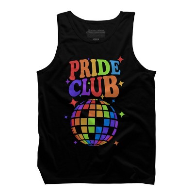 Adult Design By Humans Pride Club Rainbow Disco Ball By Tank Top