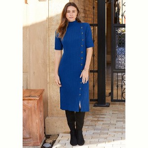 Jessica London Button Front Sweater Dress - 1 of 4