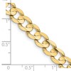 Black Bow Jewelry Men's 8.5mm 14K Yellow Gold Open Concave Solid Curb Chain Bracelet - 2 of 3