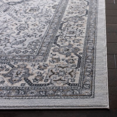 Isabella Cream and Light Grey Synthetic Hand-knotted Area Rug