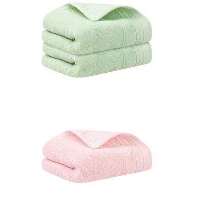 REGALWOVEN 3 Pack Solid Striped Soft Absorbent Bathroom Hand Towels for Hand, Face 14" x 30"