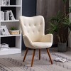 NicBex Silky Velvet Accent Chair,Upholstered Living Room Chairs with High Tufted Button Backrest,Cozy Armchair,Accent Chairs for Living Room - 2 of 4