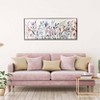 19" x 45" Colorful Wildflower Floating Framed Wall Canvas - Gallery 57: Modern Botanical Nature Art, Gold Frame, D Ring Mount - 2 of 4