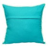 HomeRoots 20" Blue Cotton Throw Pillow - 4 of 4