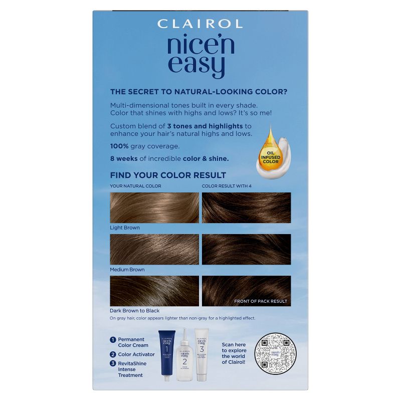 Clairol Nice'n Easy Permanent Hair Color - Brown, 2 of 12