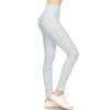 Slickblue Long Yoga Leggings, Multi Print Knit, High Waist, Banded Lined Waistband, Stretch Fit, One Size - 2 of 4