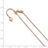 Black Bow Jewelry 1.1mm Rose Gold Tone Sterling Silver Adjustable Box Chain Necklace - 2 of 4
