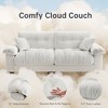 91.5"Chenille Deep Seat Sofa Couch with 2 Throw Pillows-Morden Fort - 3 of 4
