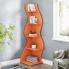 Hommoo 5-Tier Wall Corner Bookshelf - 2 of 4