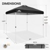 EAGLE PEAK 8x8ft Pop Up Canopy Tent Instant Outdoor Canopy with Wheeled Bag - 3 of 4
