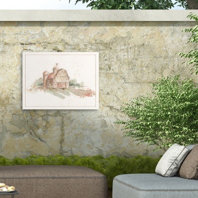 Lisa Audit Farm Friends XV Outdoor Canvas Print in White and Tan
