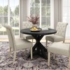 5-Piece Dining Set with Cross-Buck Round Table and 4 Tufted Chairs - 4 of 4