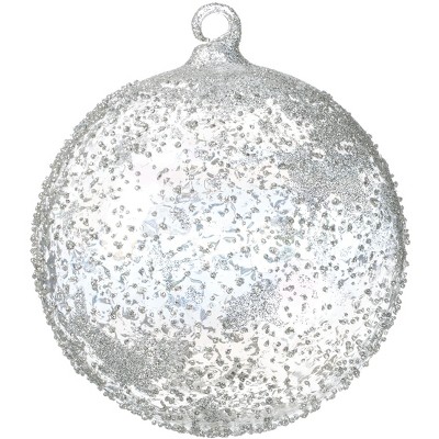 Sullivans Textured Ball Ornament 5"H Silver