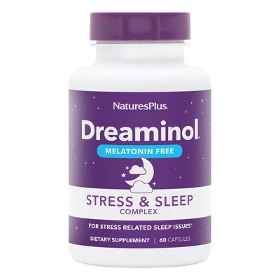 Dreaminol-Stress & Sleep Complex-Melatonin Free by Nature's Plus  -  60 Capsule