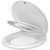 Round Toilet Seat with Toddler Seat Built In, Potty Training Lid for Adults and Kids, Slow Close Magnetic Closure, Family Bathroom White - 3 of 4
