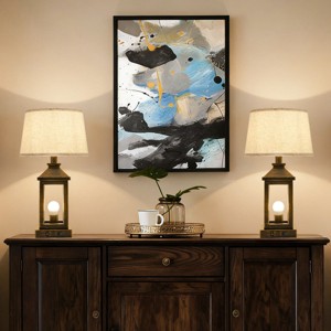 KWPZQEB Farmhouse Table Lamp Set of 2, Bedside Lamps with 3 Level Dimming & USB C+A Ports, Upgraded Touch Lamps for Living Room, Bedroom - 1 of 4