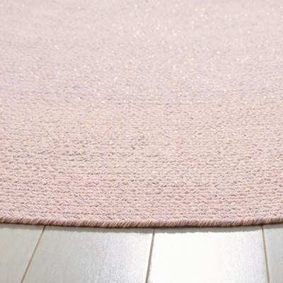 Handmade 6' Round Blue Jute Area Rug