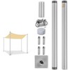 Yescom 8 Ft Sun Shade Sail Pole Post Canopy Awning Deck Patio Backyard with Pole Bracket Clamp Powder Patio Outdoor 96" Silver - 3 of 4