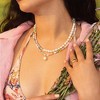 Colorful Beaded Necklace - Freshwater Pearl & Evil Eye Pendant, Stainless Steel 18K Gold Plated Y2K Trendy Jewelry for Women & Teen Girls - 2 of 4