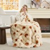 Cozy Bliss Burrito Faux Fur Throw Blanket - Ultra Soft Plush Reversible Blanket, 60 Inches - 2 of 4