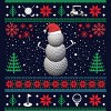 Junior's Design By Humans Christmas Golf Golfing Golfer Ugly Christmas Xmas By pahari T-Shirt - 2 of 3