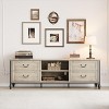 70 Inch Mid-Century Modern TV Stand with Storage, Entertainment Center Featuring Metal Roman Columns and Drawer, TV Console Table for Living Room - 2 of 4