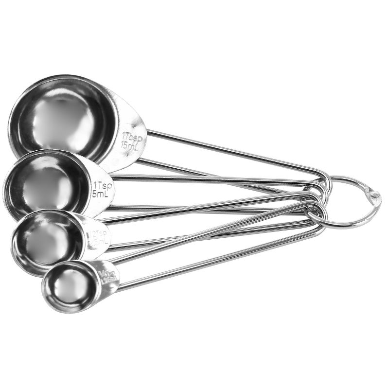 MegaChef 14 Piece Stainless Steel Measuring Cup and Spoon Set with Mixing Bowls, 4 of 9
