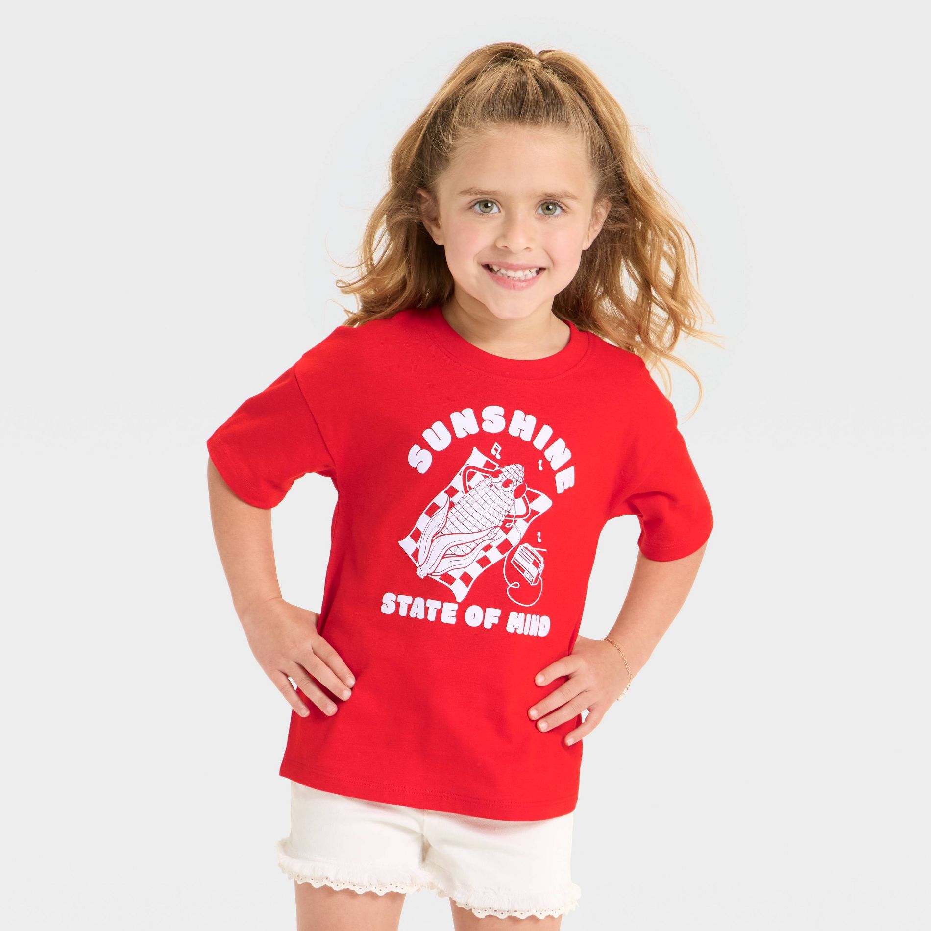 Toddler Girls Americana Corn Graphic T-Shirt - Cat & Jack™ Red