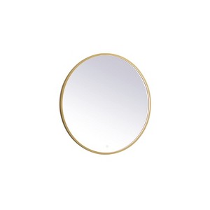 Elegant Lighting Pier 36 inch LED Mirror with Adjustable Color Temperature 3000K/4200K/6400K in Brass - 1 of 4