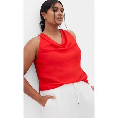 Women's Plus Size Paloma Top - red | CITY CHIC