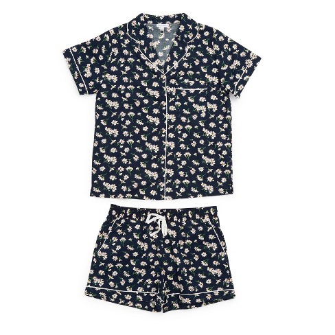 Vera Bradley Women's Cotton Short-sleeved Pajama Set Falling Daisies ...