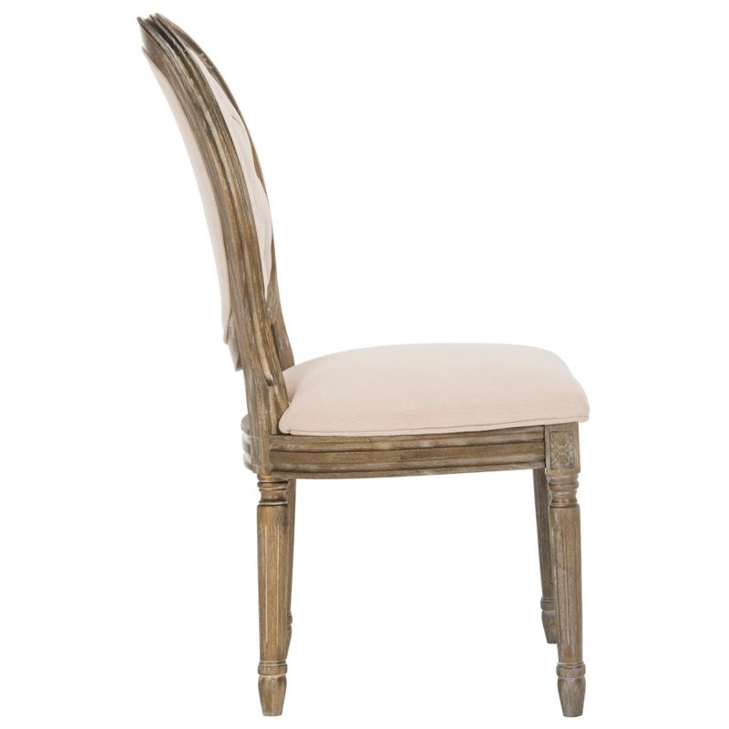 Holloway Tufted Oval Side Chair (Set of 2) - Beige/Rustic Oak - Safavieh., 5 of 10