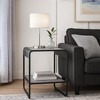 Royal Hampton 21 Inch Modern End Table with Open Shelves, Wood, Gray, Black - 2 of 4