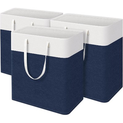laundry basket 3-Pack, laundry hamper, Hamper with handles, collapsible laundry baskets, Waterproof dirty clothes hamper