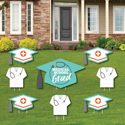 Big Dot of Happiness Medical School Grad - Yard Sign and Outdoor Lawn Decorations - Doctor Graduation Party Yard Signs - Set of 8