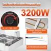 VEVOR 10-Pan Commercial Food Warmer, 10 x 8QT Electric Steam Table with Glass Cover, 3200W Countertop Stainless Steel Buffet Bain Marie - 4 of 4