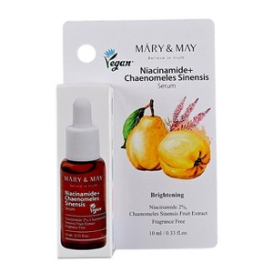 Mary & May Niacinamide+ Chaenomeles Sinensis Serum - 0.33 oz - Your Daily Dose of Bright: 93% Quince, 100% Glow - 1 of 4