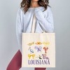 City Creek Prints Coquette Louisiana Chart Canvas Tote Bag - 15x16 - Natural - 2 of 2