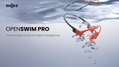 Shokz OpenSwim Pro Bluetooth Wireless Waterproof Headphones - Red