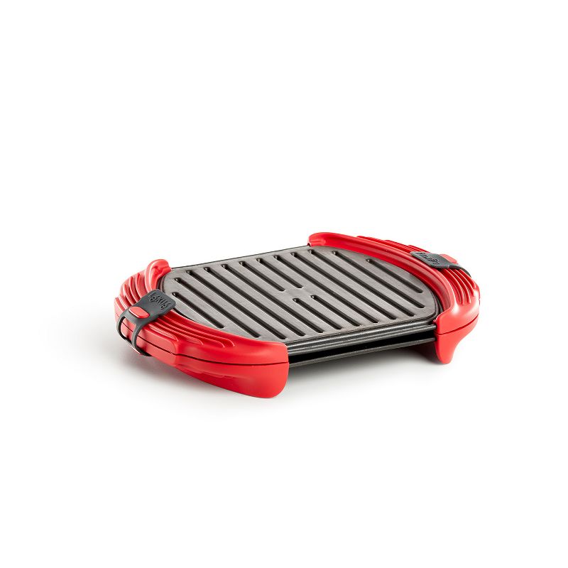 Lekue XL Microwave Grill, Sandwich Maker, And Panini Press, Red, 1 of 6