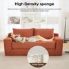 VASIP Convertible 2-in-1 Loveseat Sofa Bed - Memory Foam & Steel Frame, No Assembly, Corduroy Fabric, Compact for Small Spaces & Apartments (Orange) - 2 of 4