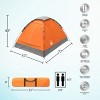 Leisure Sports 2-Person Dome Tent with Rain Fly and Carry Bag, Orange - 3 of 4