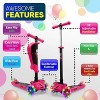 Hurtle ScootKid 3-Wheel Toddler Toy Scooter with LED Lights, Ages 1+, Fold-Out Seat - 2 of 4