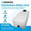 Norwesco 25 Gallon Rectangular Flat Bottom Utility Tank for Lawn Care, Construction Use, Mobile Washing, and Storage Purposes, White - 2 of 4